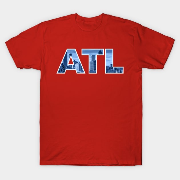 Atlanta Hawks ATL Skyline T-Shirt by StupidHead